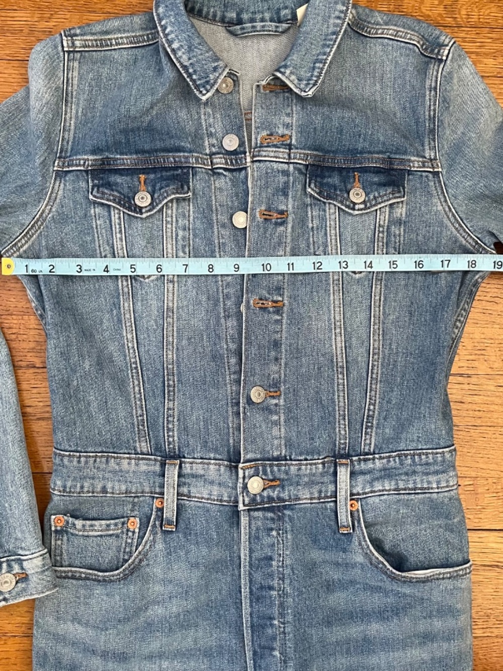 Levi’s Kick Flare Long Sleeve Denim Jumpsuit - Picture 5 of 12